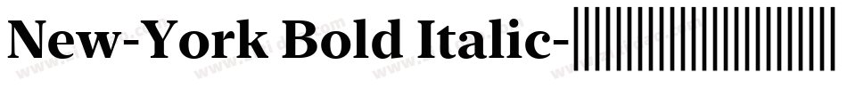 New-York Bold Italic字体转换